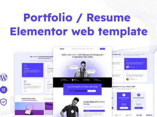 Portfolio Elementor Web template