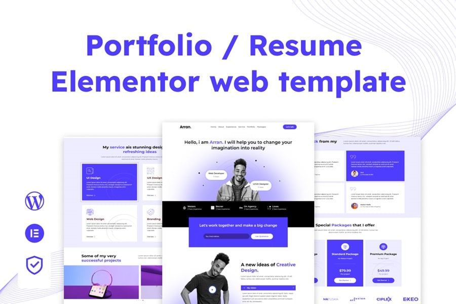 Portfolio Elementor Web template