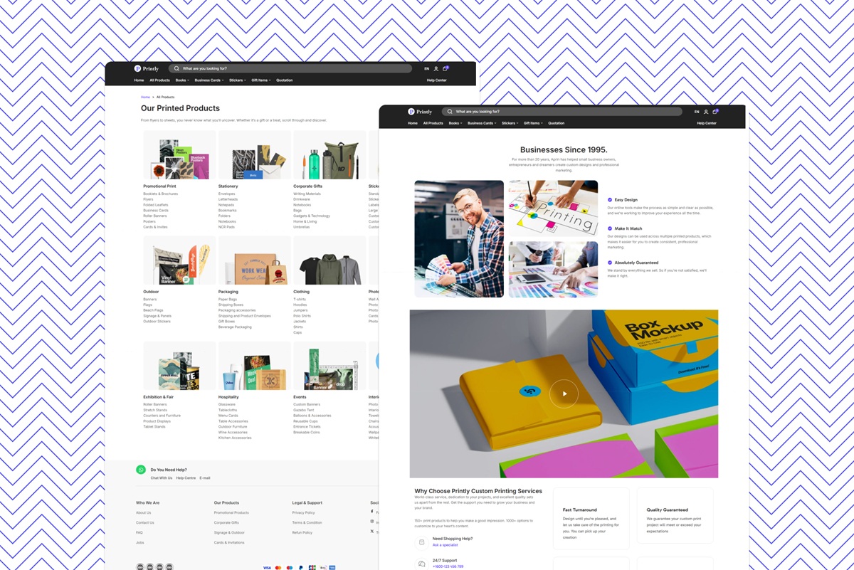 HelloPrint Master Clone – Complete WordPress Print-Shop Website Template (Elementor Pro + Aprin Theme) - Image 2