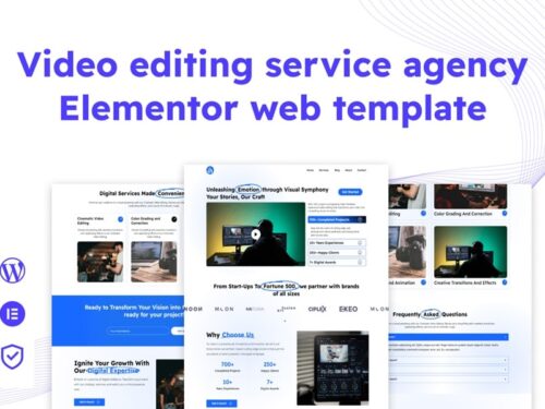 Video editing service elementor template